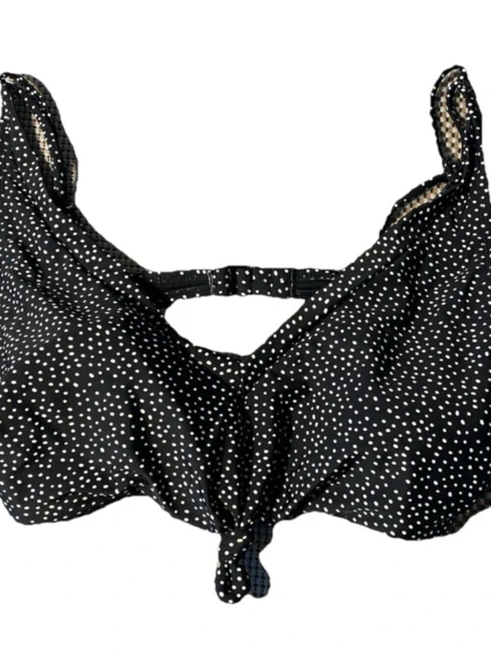 No Bounadaries Bikini Bra XL Polka Dot Padded 15-17 82% Nylon 18% Spandex